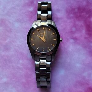 DKNY Abalone Silver Watch Women's